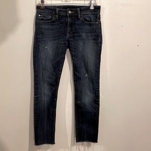 Ralph Lauren Distressed Denim in Dark Blue, Juniors, size tag missing. Skinny